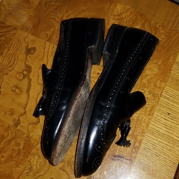 Florsheim Royal Imperial Black Leather Wingtip 10 - Picture 3 of 6